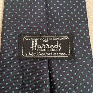 Harrods Knightsbridge Silk Polka Dot Mens Neck Tie excellent condition